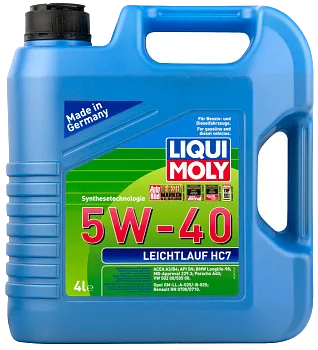 Моторное масло Liqui Moly Leichtlauf HC 7 5W-40 60L